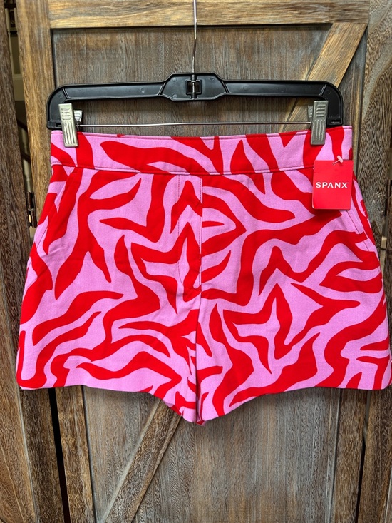 SPANX Pants - SPANX On-the-Go Printed Shorts 4” in True Red Zebra Stripe Women's Small NEW
